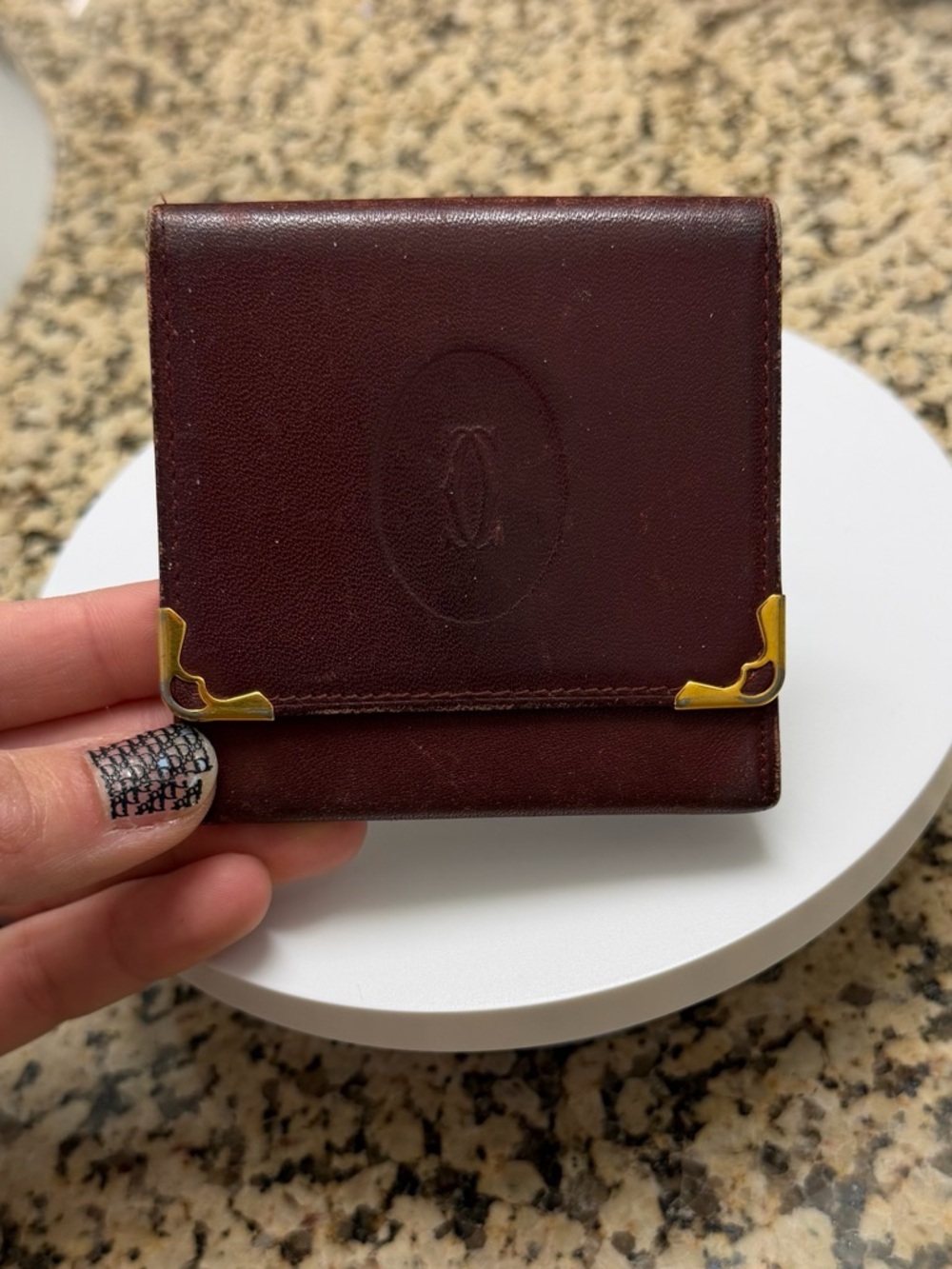 Cartier vintage leather coin pocket unisex